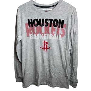 Houston Rockets Basketball NBA Long Sleeve Gray Shirt
